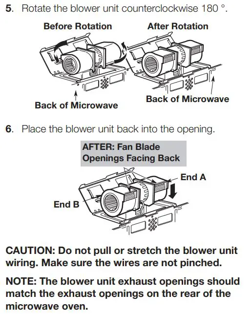 Horno microondas SAMSUNG ME21R7051SS Manual de instrucciones - ADAPTACIÓN DEL SOPLADOR DE MICROONDAS PARA EL EXTRACTOR EXTERIOR POSTERIOR